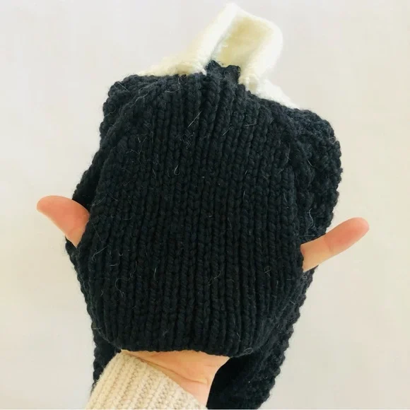 Knit Cat or Small Dog Sweater with Hood - Picture 3 of 4